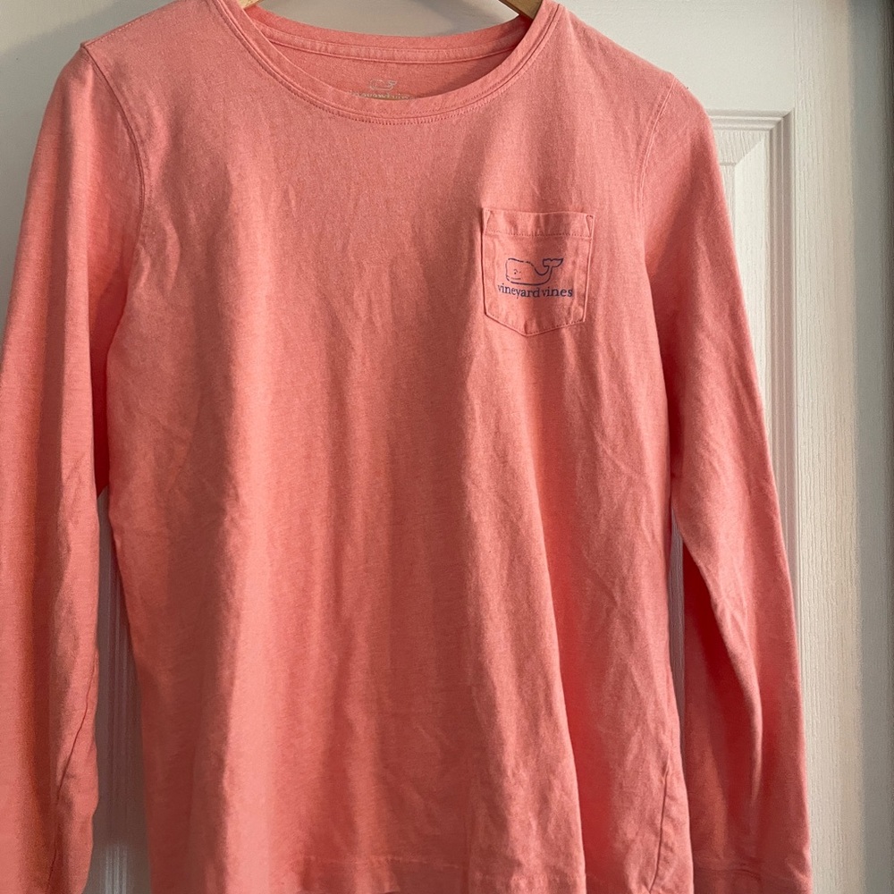 Vineyard Vines Long Sleeve Orange Shirt